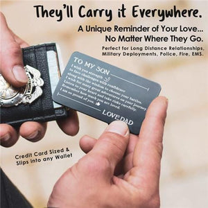 Dad To Son - Listen To Your Heart - Engraved Wallet Card