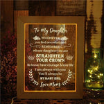 Load image into Gallery viewer, Mom To Daughter - Straighten Your Crown - Frame Lamp
