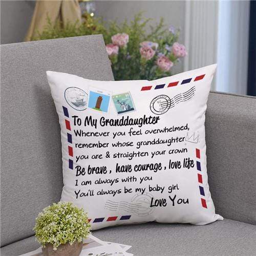 To My Granddaughter - Straighten Your Crown - Pillow Case