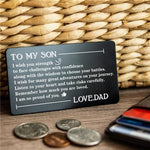 Load image into Gallery viewer, Dad To Son - Listen To Your Heart - Engraved Wallet Card

