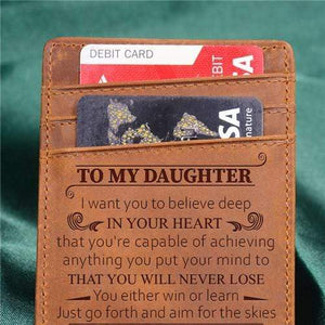 Dad To Daughter - Never Lose - Money Clip Wallet