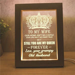 Load image into Gallery viewer, Husband To Wife - You Are My Queen Forever - Frame Lamp
