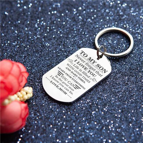 Mom To Son - Be The Great Man - Inspirational Keychain