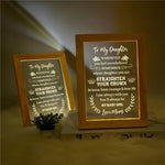 Load image into Gallery viewer, Mom To Daughter - Straighten Your Crown - Frame Lamp
