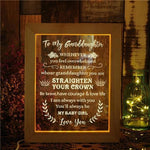 Load image into Gallery viewer, To My Granddaughter - Straighten Your Crown - Frame Lamp
