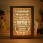 Load image into Gallery viewer, To My Granddaughter - Straighten Your Crown - Frame Lamp
