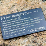 Load image into Gallery viewer, Mom To Daughter - Listen To Your Heart - Engraved Wallet Card
