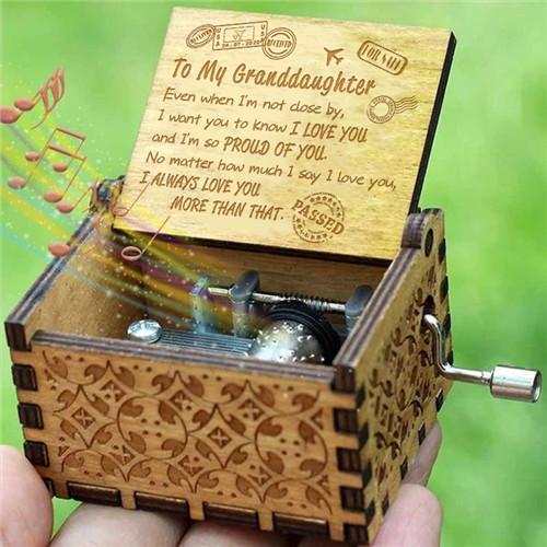 To My Granddaughter - I'm So Proud Of You - Engraved Music Box