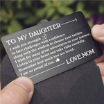 Load image into Gallery viewer, Mom To Daughter - Listen To Your Heart - Engraved Wallet Card
