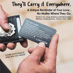 Load image into Gallery viewer, Mom To Son - Listen To Your Heart - Engraved Wallet Card
