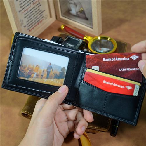 Dad To Son - Never Lose - Black Bifold Wallet