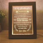 Load image into Gallery viewer, To My Granddaughter - Straighten Your Crown - Frame Lamp

