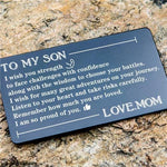 Load image into Gallery viewer, Mom To Son - Listen To Your Heart - Engraved Wallet Card
