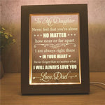 Load image into Gallery viewer, Dad To Daughter - I Will Always Love You - Frame Lamp
