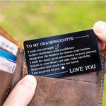 Load image into Gallery viewer, To My Granddaughter - Listen To Your Heart - Engraved Wallet Card
