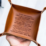 Load image into Gallery viewer, To My Grandson - Never Lose - Leather Valet Tray
