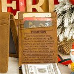 Load image into Gallery viewer, Mom To Son - Never Lose - Money Clip Wallet
