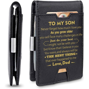Dad To Son - Just Do Your Best - Wallet with Money Clip