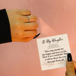 Load image into Gallery viewer, To My Daughter - Highs And Lows - Adjustable Inspirational Ring
