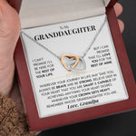 Load image into Gallery viewer, To My Granddaughter | &quot;Rest of my Life&quot; | Interlocking Heart Necklace
