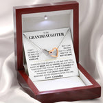 Load image into Gallery viewer, To My Granddaughter | &quot;Rest of my Life&quot; | Interlocking Heart Necklace
