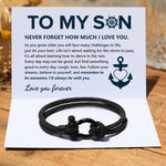 Load image into Gallery viewer, To My Son Love You Forever Nautical Bracelet
