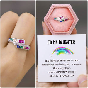 To My Daughter - Rainbow Ring