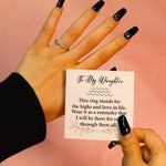 Load image into Gallery viewer, To My Daughter - Highs And Lows - Adjustable Inspirational Ring

