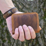 Load image into Gallery viewer, Mom To Son -You Will Never Lose- Leather Bifold Wallet
