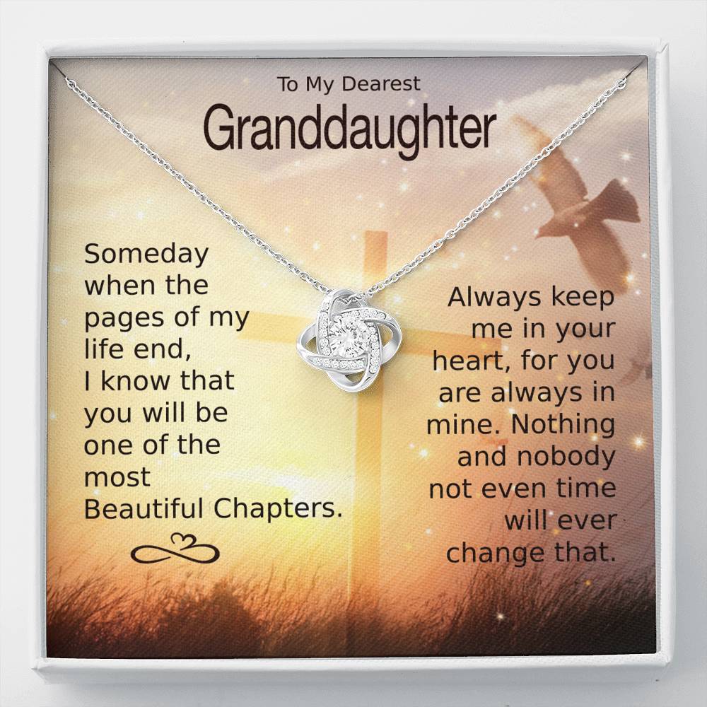 To My Granddaughter - You Are Always In Mine - Eternal Heart Necklace