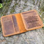 Load image into Gallery viewer, Mom To Son -You Will Never Lose- Leather Bifold Wallet
