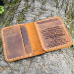 Load image into Gallery viewer, To My Grandson -You Will Never Lose- Leather Bifold Wallet
