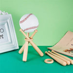 Load image into Gallery viewer, Wooden Baseball Stand Display Holder
