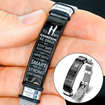 Load image into Gallery viewer, To My Grandson - Be Brave - Premium Stainless Steel Bracelet

