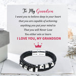 Load image into Gallery viewer, To My Grandson - You Will Never Lose - Bracelet
