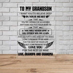 Load image into Gallery viewer, To My Grandson - You Will Never Lose Keychain and Nigh Light Plaque

