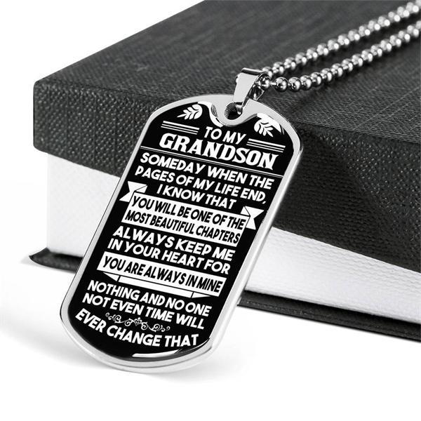 To My Grandson - You Are Always In Mine - Necklace