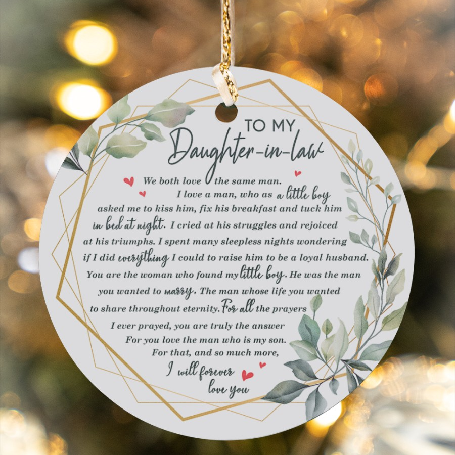 To My Daughter-In-Law - I Will Forever Love You -  Circle Ornament