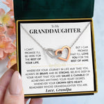Load image into Gallery viewer, To My Granddaughter | &quot;Rest of my Life&quot; | Interlocking Heart Necklace
