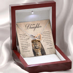 Load image into Gallery viewer, Dad To Daughter - Believe in Yourself - Interlocking Heart Necklace
