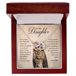 Load image into Gallery viewer, Dad To Daughter - Believe in Yourself - Interlocking Heart Necklace
