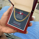 Load image into Gallery viewer, To My Son - Deep In Your Heart - Cuban Link Necklace
