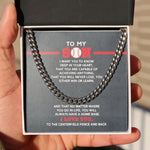 Load image into Gallery viewer, To My Son - Deep In Your Heart - Cuban Link Necklace
