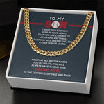 Load image into Gallery viewer, To My Son - Deep In Your Heart - Cuban Link Necklace
