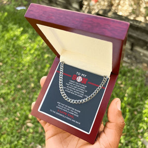 To My Son - Deep In Your Heart - Cuban Link Necklace