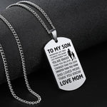 Load image into Gallery viewer, Mom to Son - Premium Stainless Steel Necklaces
