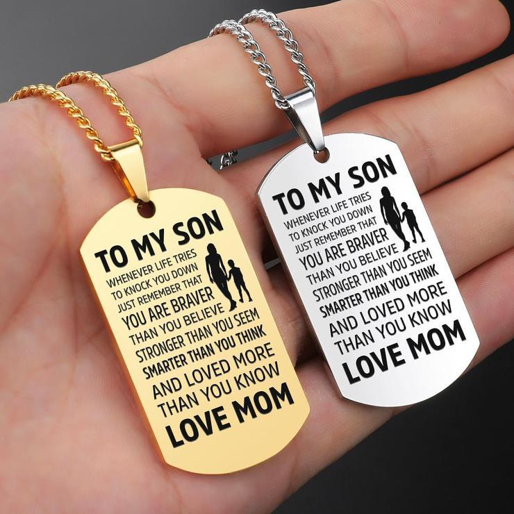 Mom to Son - Premium Stainless Steel Necklaces