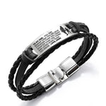 Load image into Gallery viewer, Mom to Son - Steel &amp; Leather Style Bracelet

