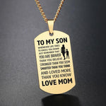 Load image into Gallery viewer, Mom to Son - Premium Stainless Steel Necklaces
