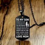 Load image into Gallery viewer, Mom to Son - Premium Stainless Steel Necklaces
